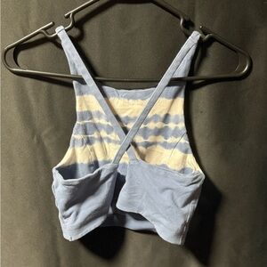 Aerie Striped Blue and White Crop Top